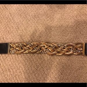 BCBG Gold Braided Belt